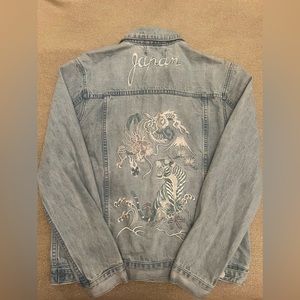 Embroidered Japan Denim Button-up Jacket